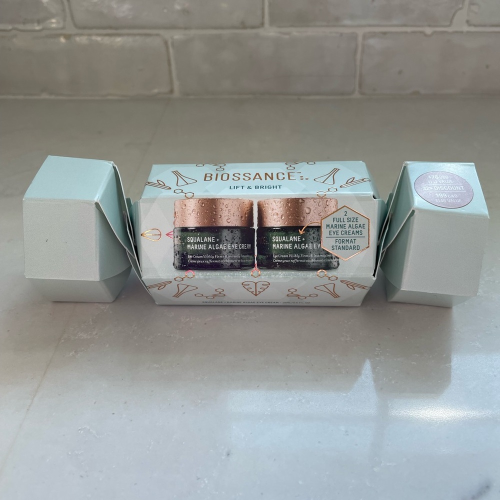NEW, Biossance Squalane + Marine Algae Eye Cream, TWO Full Size